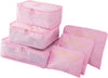 Cubos de Empaque para Viaje – Kit Organizador 6 en 1 (Rosado)