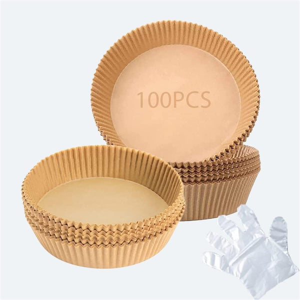 🍟 Papel Antiadherente para Freidora de Aire – Pack de 100 Unidades | Redondo y Desechable