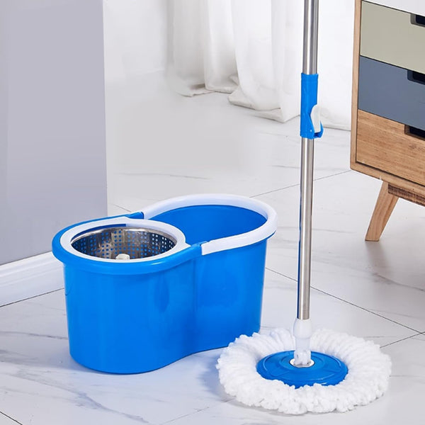 🧼 Set de Mopa Giratoria 360° con Cubo de Acero Inoxidable