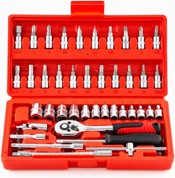 Set de Herramientas 46 Piezas – Llave de 1/4”