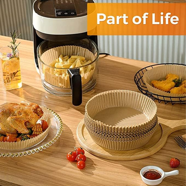 🍟 Papel Antiadherente para Freidora de Aire – Pack de 100 Unidades | Redondo y Desechable