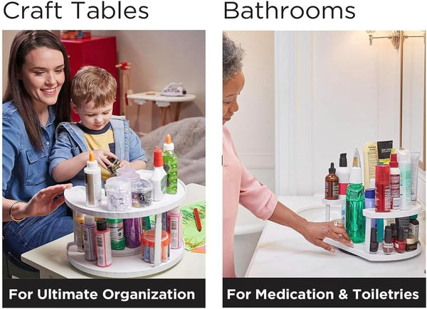 🔄 Organizador Giratorio Multiusos de 2 Niveles