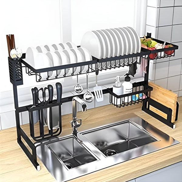 Escurridor de Platos Sobre Fregadero – Acero Inoxidable Multifuncional