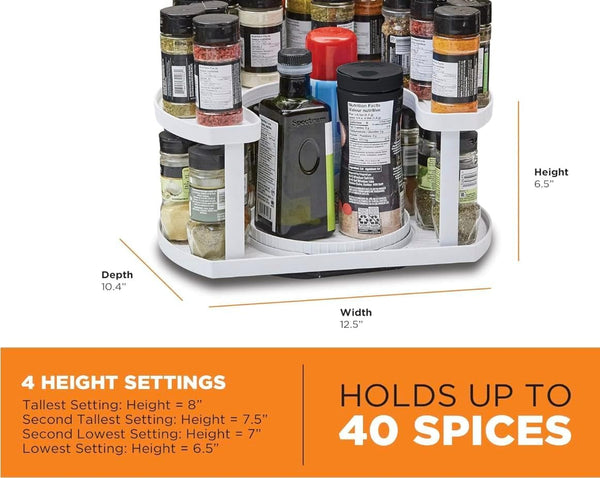 🔄 Organizador Giratorio Multiusos de 2 Niveles