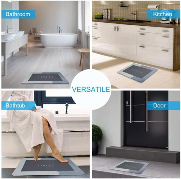 Alfombra de Baño Antideslizante y de Secado Rápido (80 x 50 cm)