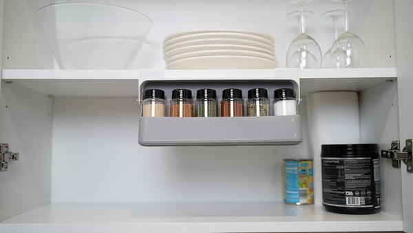 🧂 Organizador de Especias Bajo Estante – Cajón Deslizante sin Taladro para Cocina
