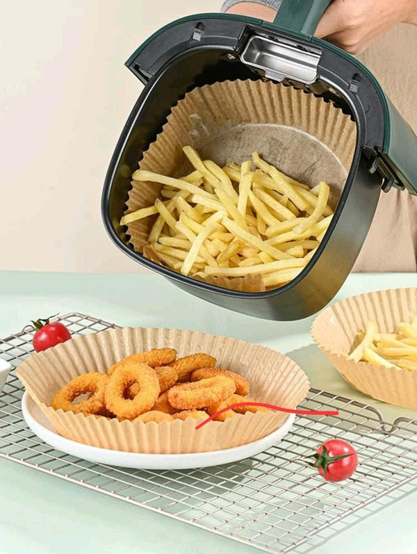 🍟 Papel Antiadherente para Freidora de Aire – Pack de 100 Unidades | Redondo y Desechable