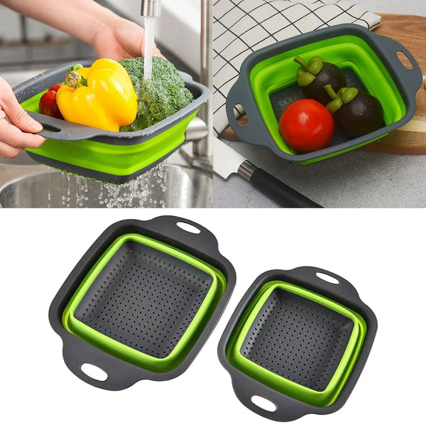 🥦 Set de Coladores Plegables de Silicona