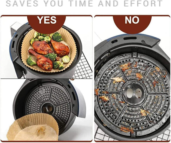 🍟 Papel Antiadherente para Freidora de Aire – Pack de 100 Unidades | Redondo y Desechable