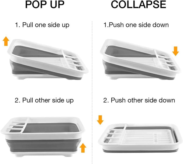🧽 Escurridor de Platos Plegable con Bandeja – Multifuncional y Ahorra Espacio