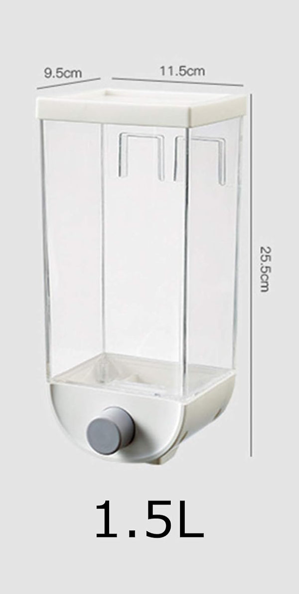 🥣 Dispensador de Cereales Montado en la Pared – Transparente, Hermético y Ahorra Espacio