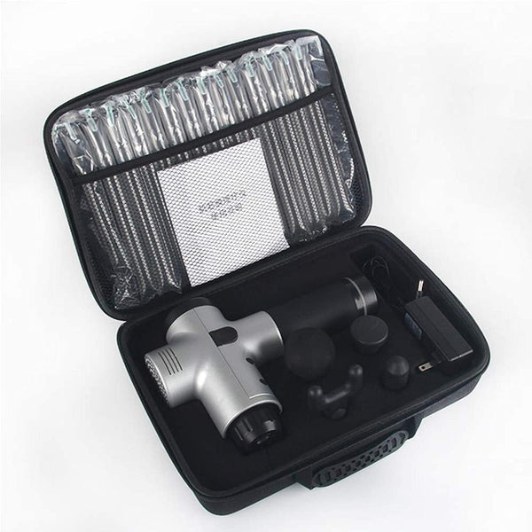 💪 Pistola de Masaje Portátil 6 Velocidades – Alivio Muscular con 4 Cabezas Intercambiables