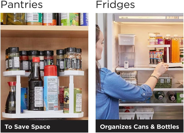 🔄 Organizador Giratorio Multiusos de 2 Niveles