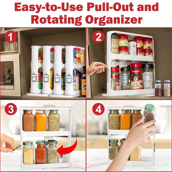 🔄 Organizador Giratorio Multiusos de 2 Niveles